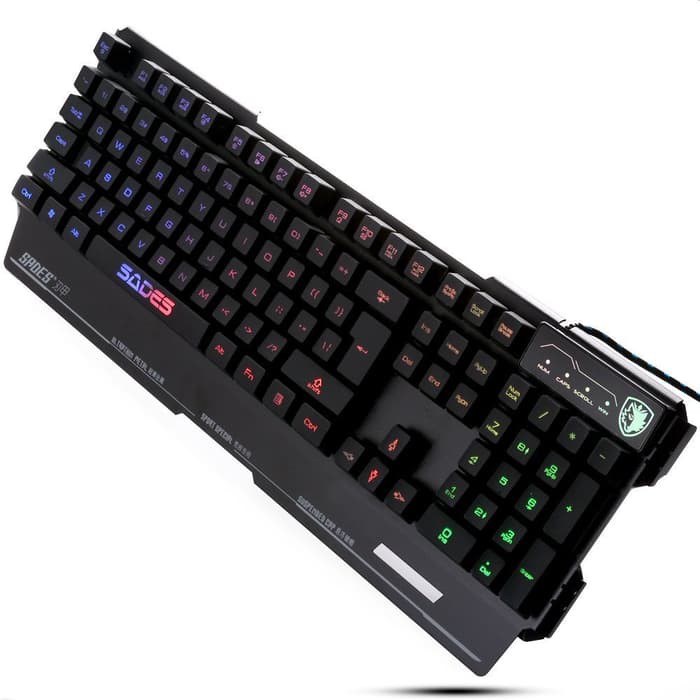 Jual Cuci Gudang Sades Blademail Colourful Rainbow Semi Mecha Gaming Keyboard Shopee Indonesia