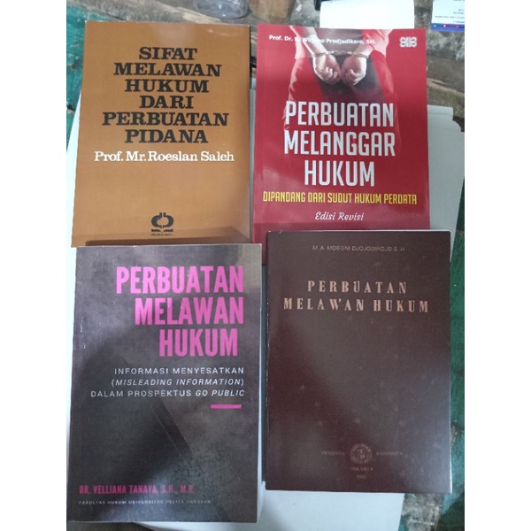 Jual BUKU 4 PAKET PERBUATAN MELAWAN HUKUM | Shopee Indonesia