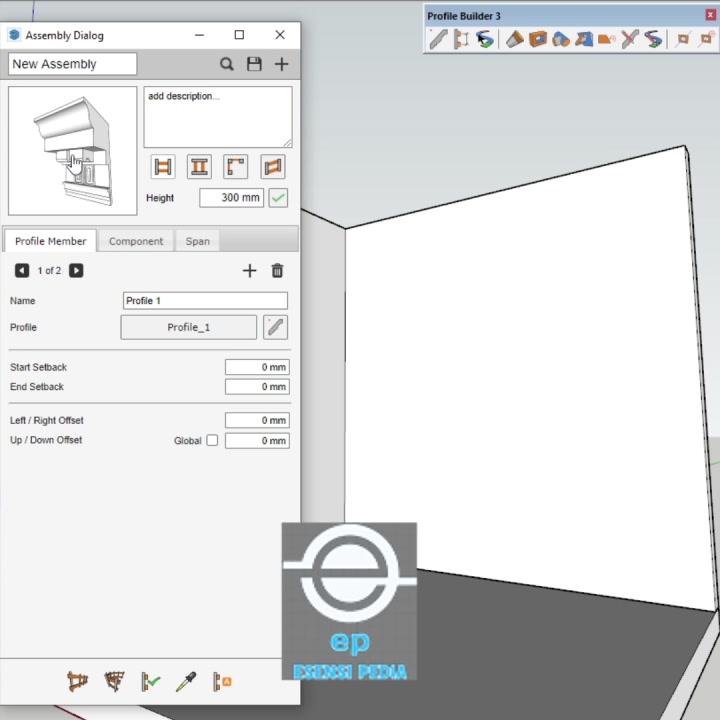 Jual Assembly Custom Profile Builder - Railing Kaca Model Sketchup ...
