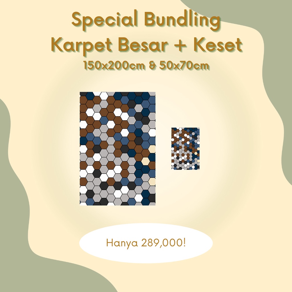 Jual Classic Carpets Karpet Lantai Classic Rumah Modern Bundling Set 2 Shopee Indonesia