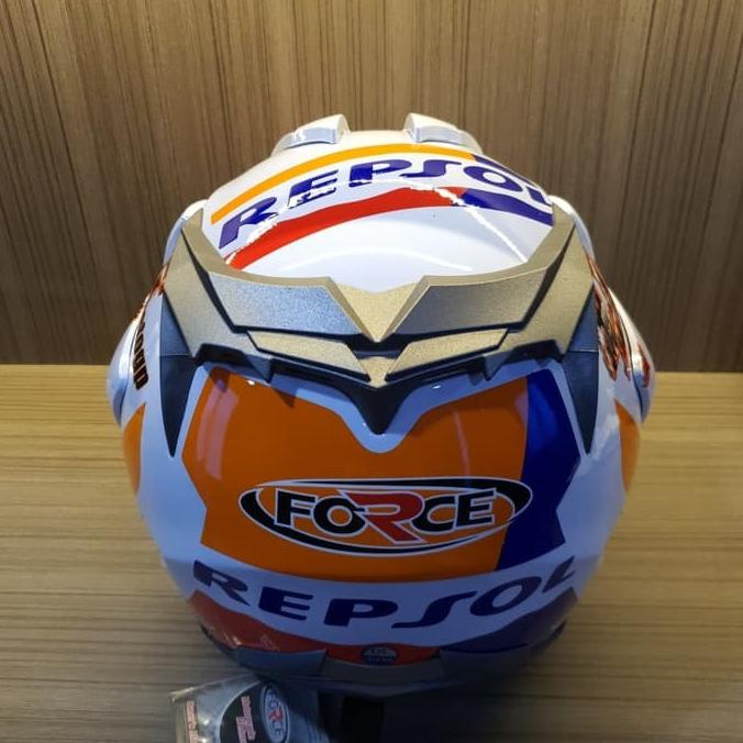Jual Helm Half Face Dewasa Double Visor Anti Pecah SNI Repsol Moto GP