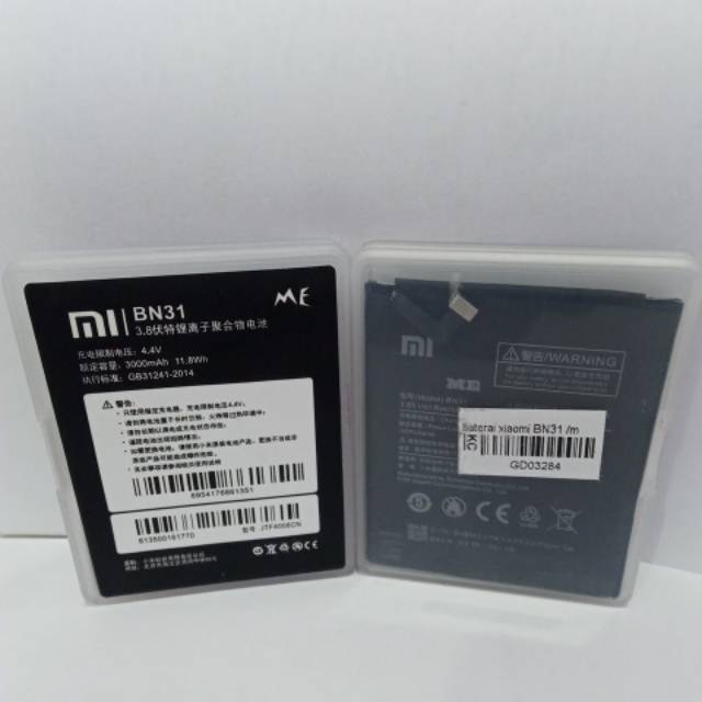Jual BATERAI XIAOMI BN31 / MI5X / MIA1 / NOTE 5A | Shopee Indonesia