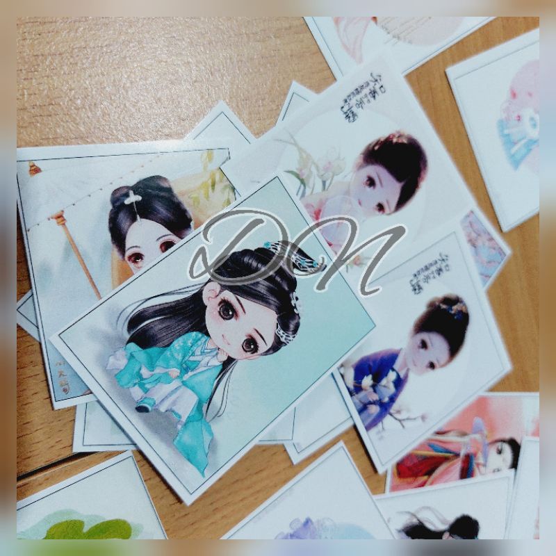 Jual isi 16 pcs stiker photo kertas princess chiness sticker glossy ...