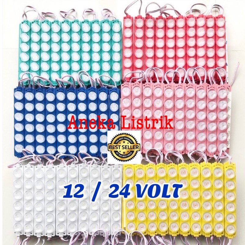 LAMPU LED MODUL 6MATA SMD DC 12VOLT dan 24VOLT WATERPROOF 6 MATA 12V 24V 12 V VOLT VARIASI