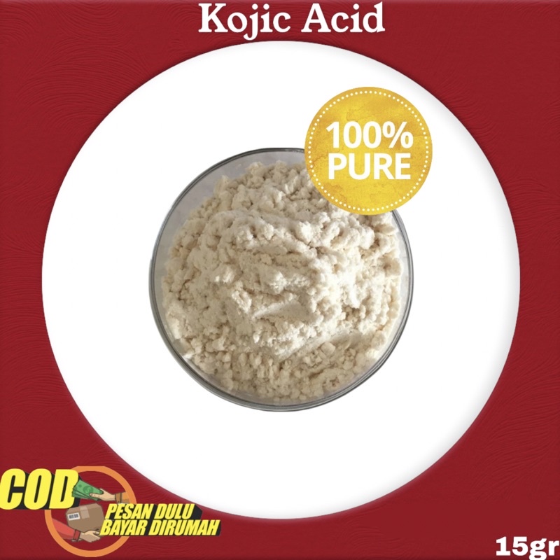 Jual KOJIC ACID Murni 99,9% halal - kojic acid powder 15 gram - bahan ...