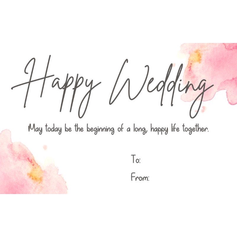 Jual KARTU UCAPAN - HAPPY WEDDING | Shopee Indonesia