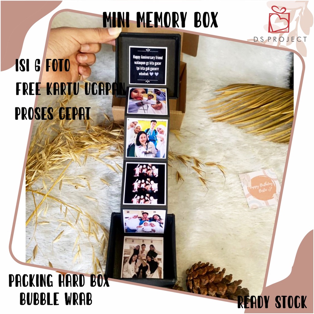 Jual Kado Memory Box Mini Buat Hadiah Pacar Ultah Anniversary Wisuda Cetak Foto Polaroid 0081