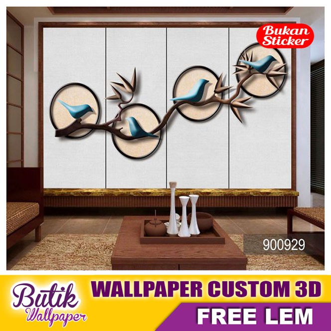 Jual Wallpaper Dinding Custom 3D GRATIS LEM!! | Shopee Indonesia