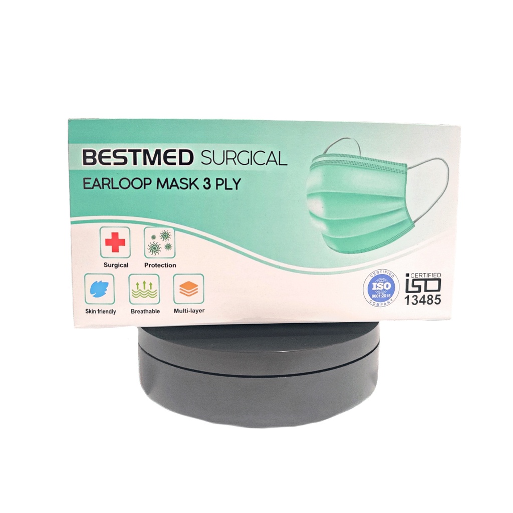 Jual Masker Earloop BEST MED Warna Hijau - Box Isi 50 | Shopee Indonesia
