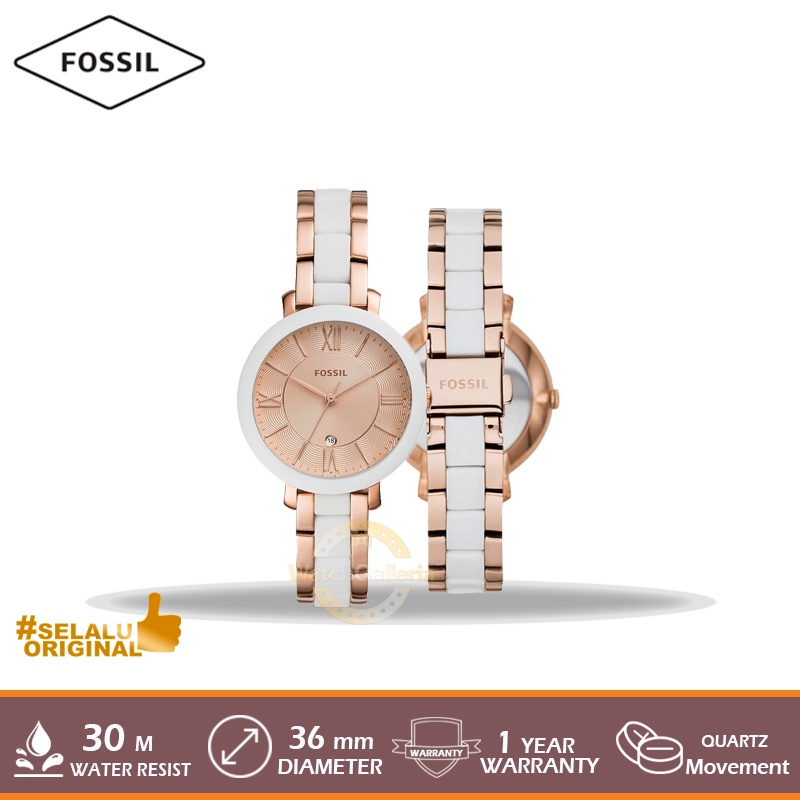 Jual Fossil ES4588 JACQUELINE THREE HAND DATE ROSE GOLD TONE STAINLESS STEEL WATCH Shopee Indonesia