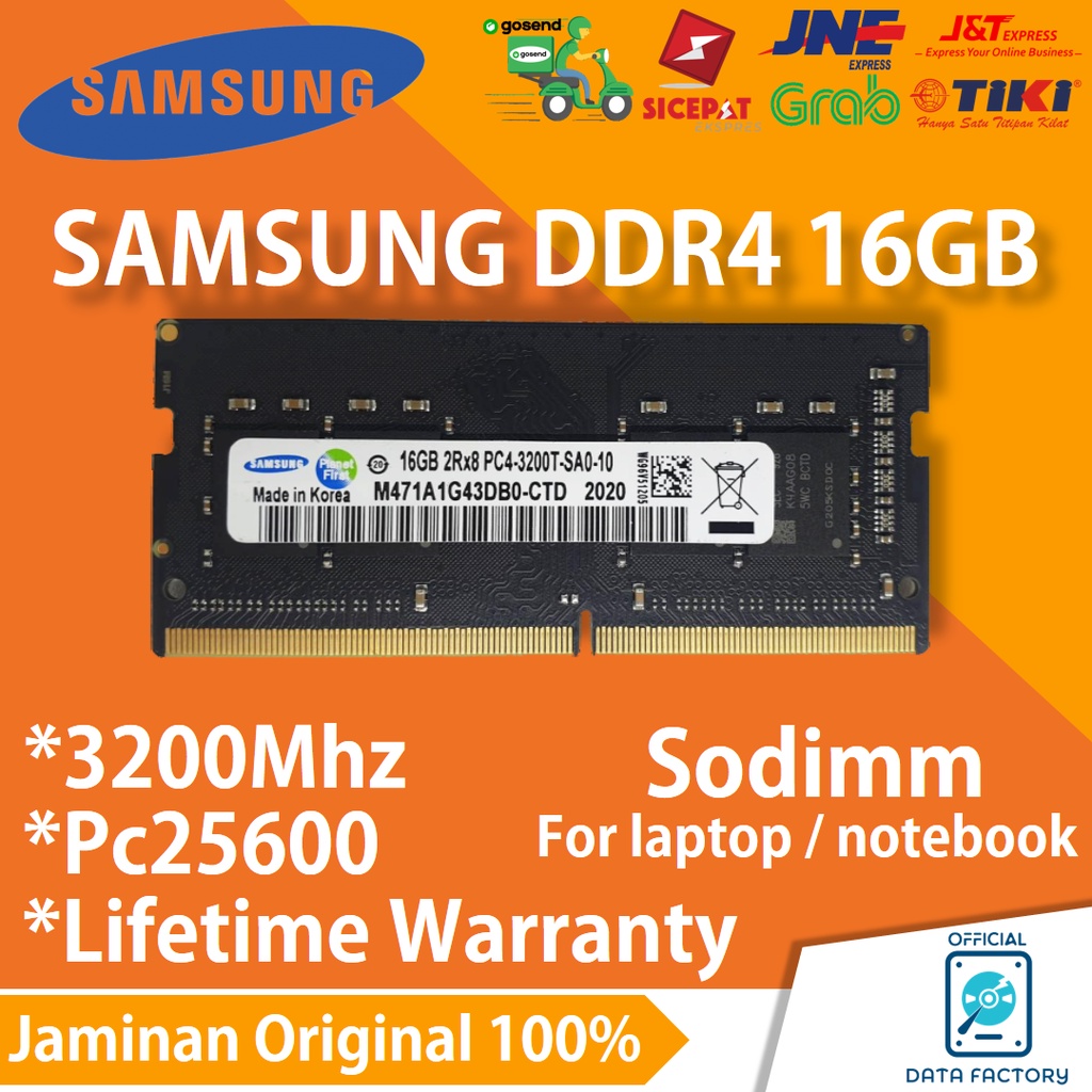 Jual RAM LAPTOP SAMSUNG DDR4 16GB 3200Mhz PC25600 SODIMM NOTEBOOK ...