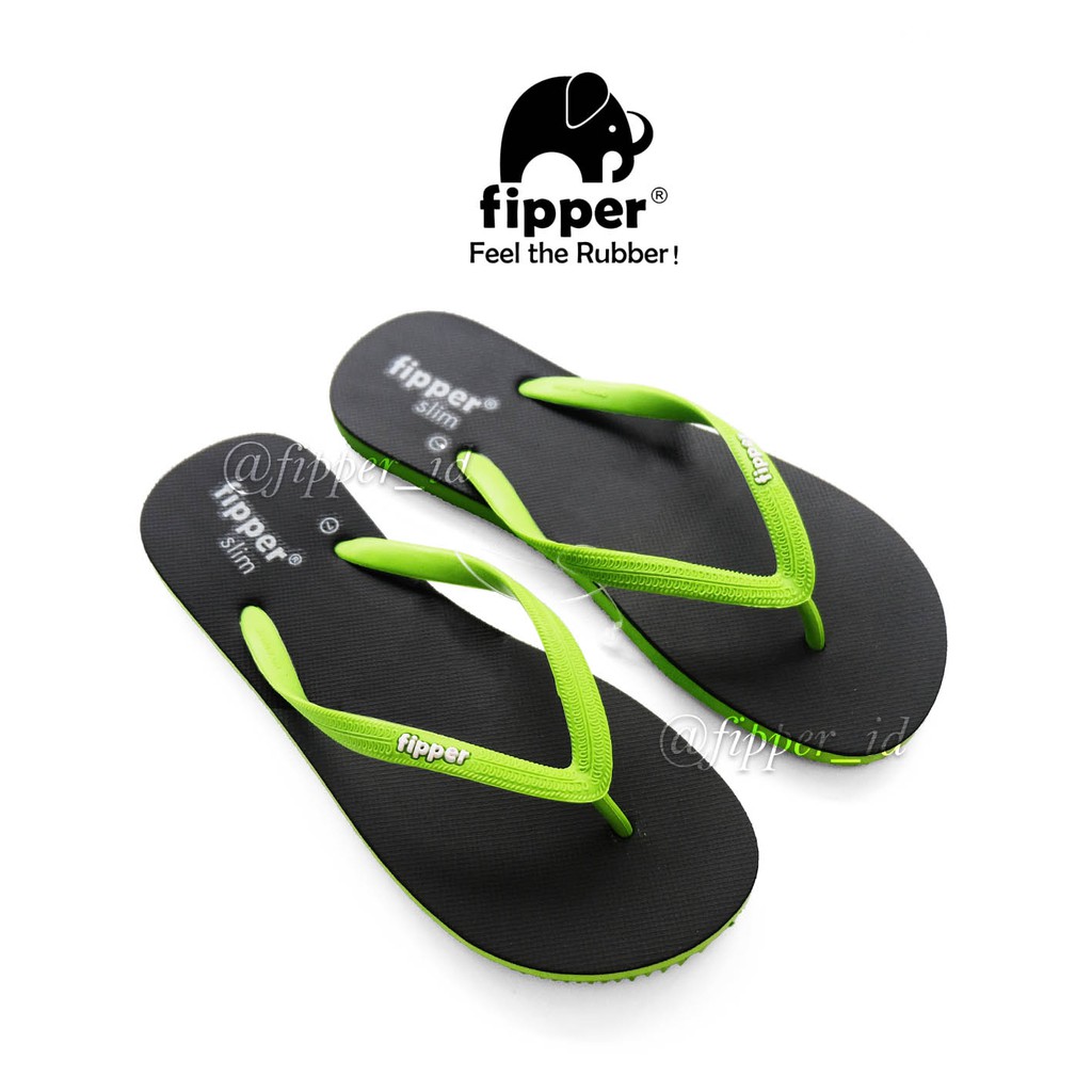 Jual Sandal Fipper Slim Original for Woman Ladies Black Green