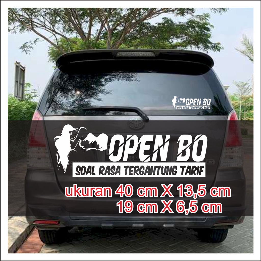 Jual Sticker OPEN BO SOAL RASA TERGANTUNG TARIF Bimbingan Orang Tua  Striping OPEN BO Stiker Cutting OPEN BO Beat All Motor Mobil | Shopee  Indonesia