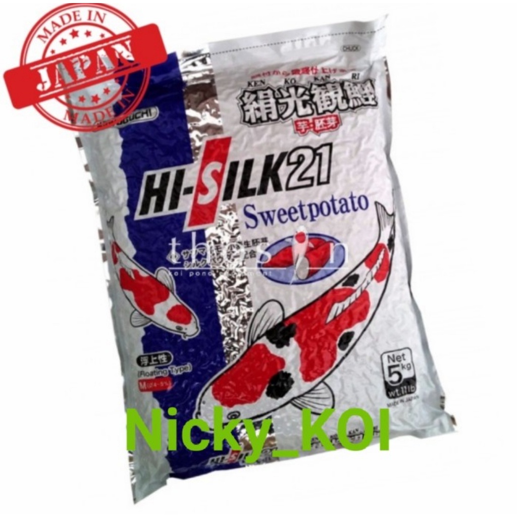 Jual Pelet Pakan Ikan KOI Hi Silk 21 Sweet Potato Repack 1Kg -Floating ...