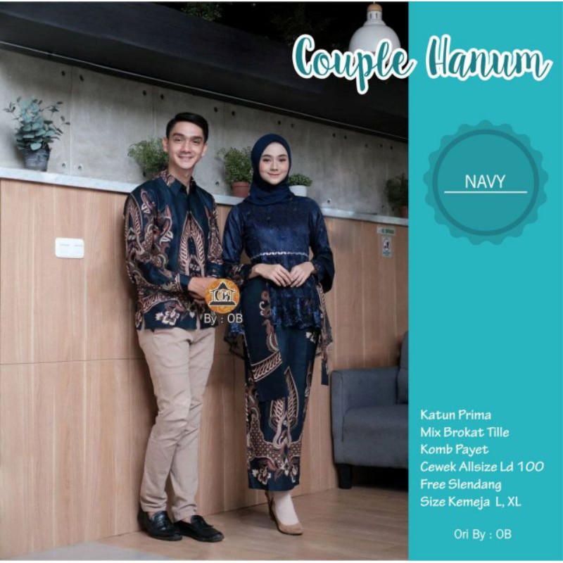 Jual SET COUPLE HANUM / SET COUPLE BROKAT / BAJU KEBAYA BROKAT / BAJU T ...