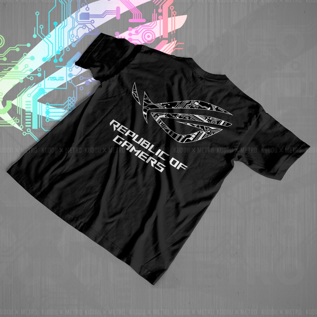 Jual Tshirt ROG System Republic of Gamers for Gaming Shirt Cotton ...
