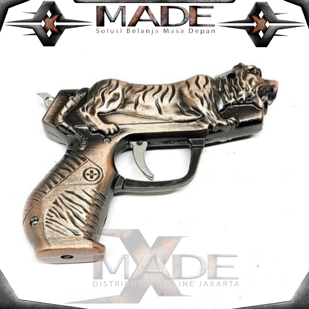 Jual Korek Api Gas Pistol Macan Metal Alloy Full Crhoum | Shopee Indonesia