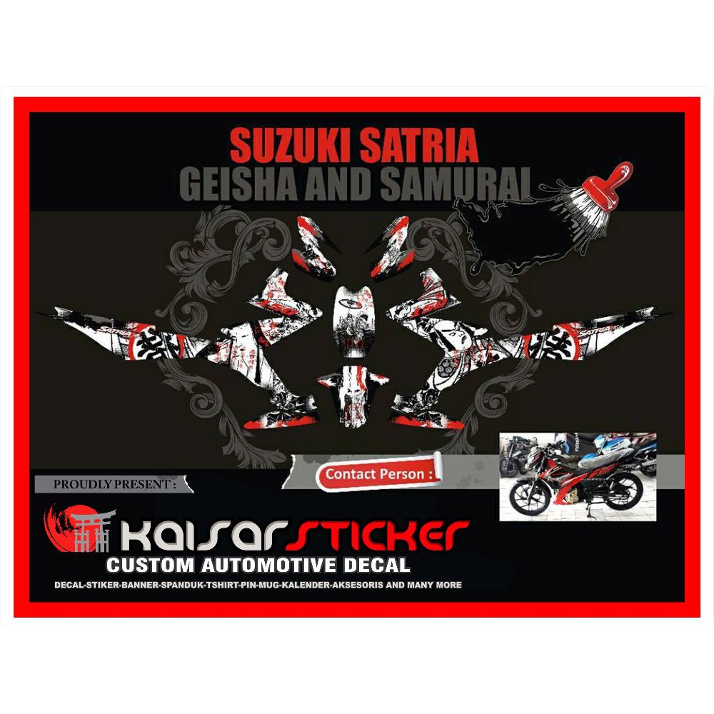 Jual sticker striping sticker motor satria fu fi 2016 full body geisha ...