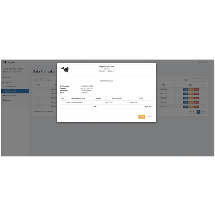 Jual Sistem Aplikasi Bengkel Berbasis Web PHP | Shopee Indonesia