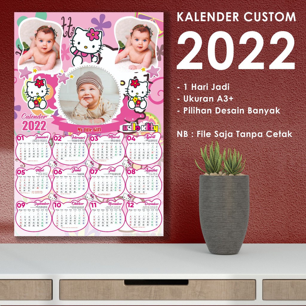 Jual Desain Kalender Custom Murah | Kalender Foto Sendiri | Kalender ...