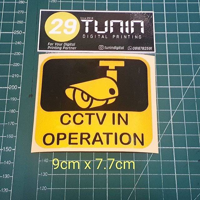 Jual Sticker Cutting Stiker Safety CCTV on operation | Shopee Indonesia