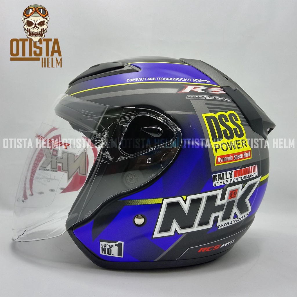 Jual HELM NHK HALF FACE R6 CORAK RALLY SERI 2 SINGLE VISOR | Shopee ...