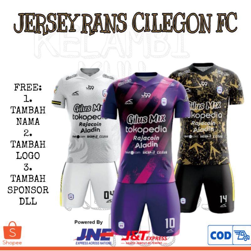 Jual JERSEY RANS CILEGON FC TERBARU/BAJU KAOS RANS CILEGON FC/JERSEY ...
