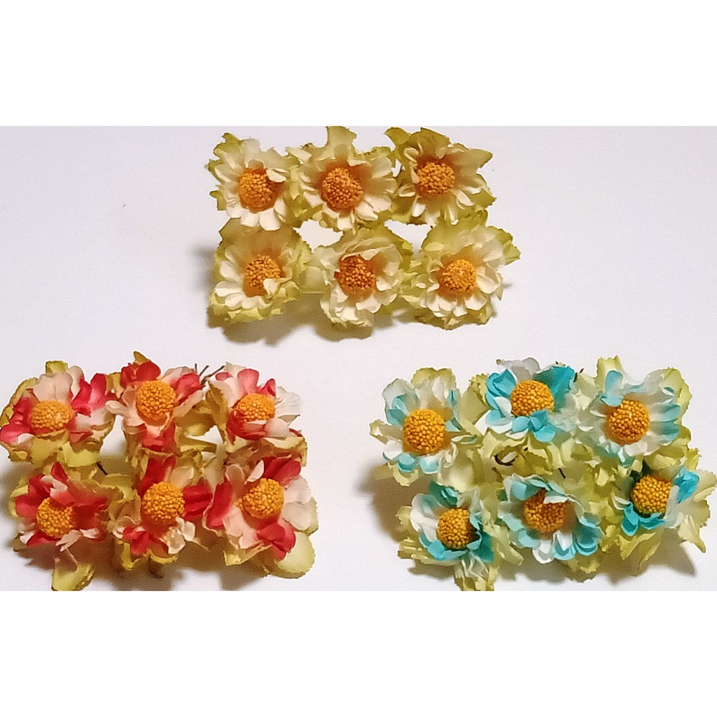 Jual Bunga Kertas Fancy dua warna per 1 ikat (6 Biji) | Shopee Indonesia