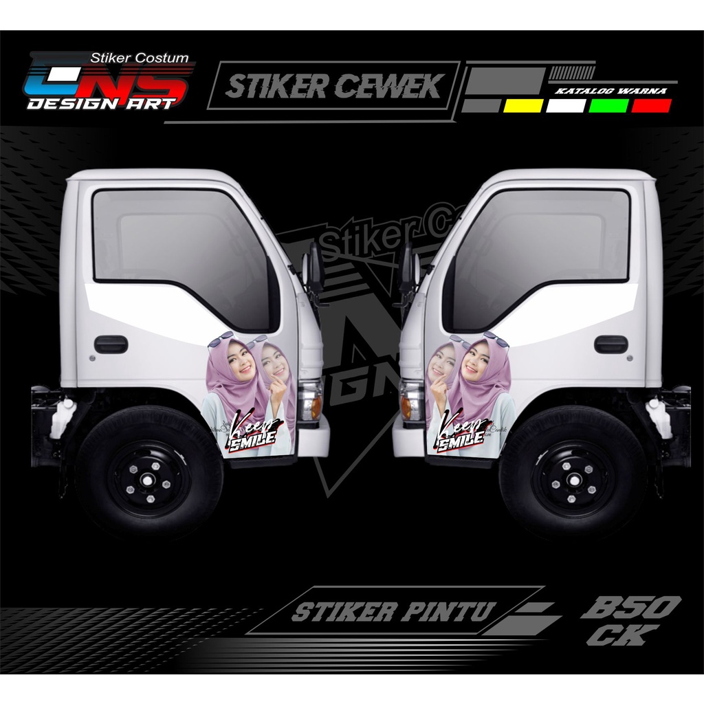 Jual stiker pintu kabin elf/truk/canter stiker variasi pintu mobil elf ...