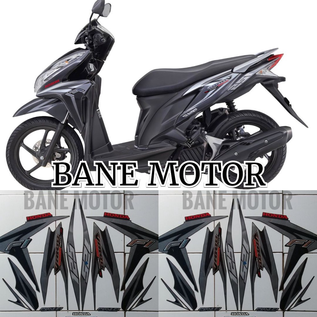 Jual stiker body Vario 125 2012 Hitam full - stiker Lis body Honda