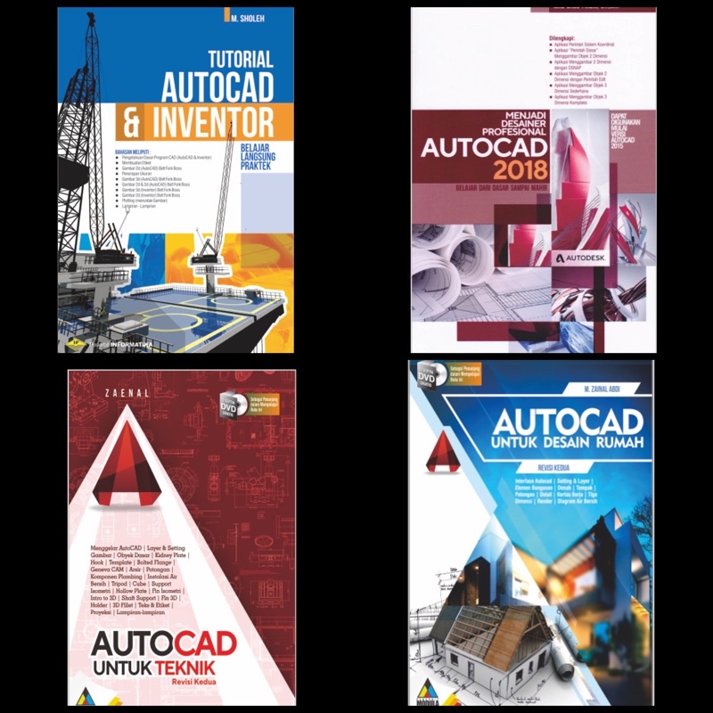 Jual Buku Paket Autocad 2018 Autocad Teknik Autocad Desain | Shopee ...