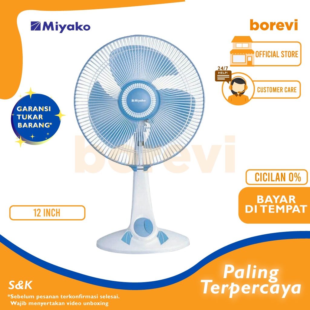 Jual KIPAS ANGIN 2IN1 MIYAKO KAD-1227 BPL - MEJA & DINDING / DESK FAN ...