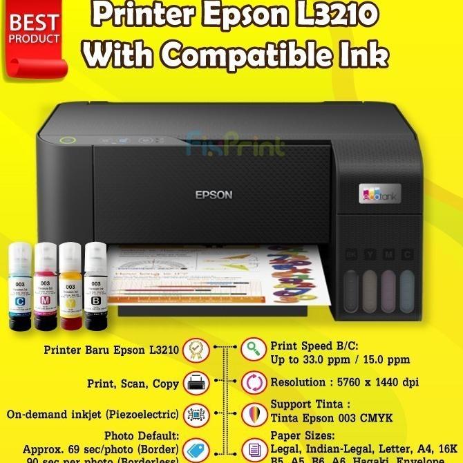 Jual Printer Epson L3210 L3250 Print Scan Copy Multifungsi Wifi Wireless Shopee Indonesia 4239