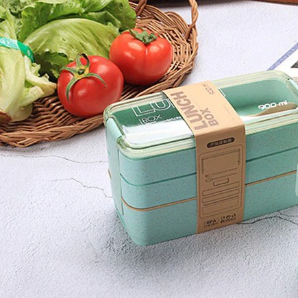 Jual Kotak Makan Rantang 3 Layer Bento Box 900ml | Shopee Indonesia