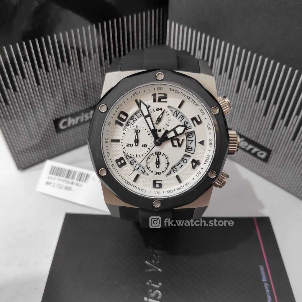 Jual Christ Verra CV C 71177G 30 SLV Chronograph Original Jam Tangan Pria Analog Shopee Indonesia