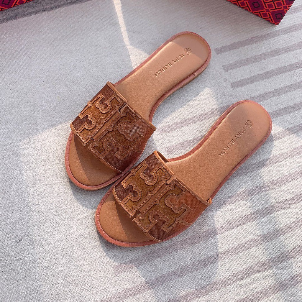 Tory Burch Ines Flat Mesh Sandals in Pink