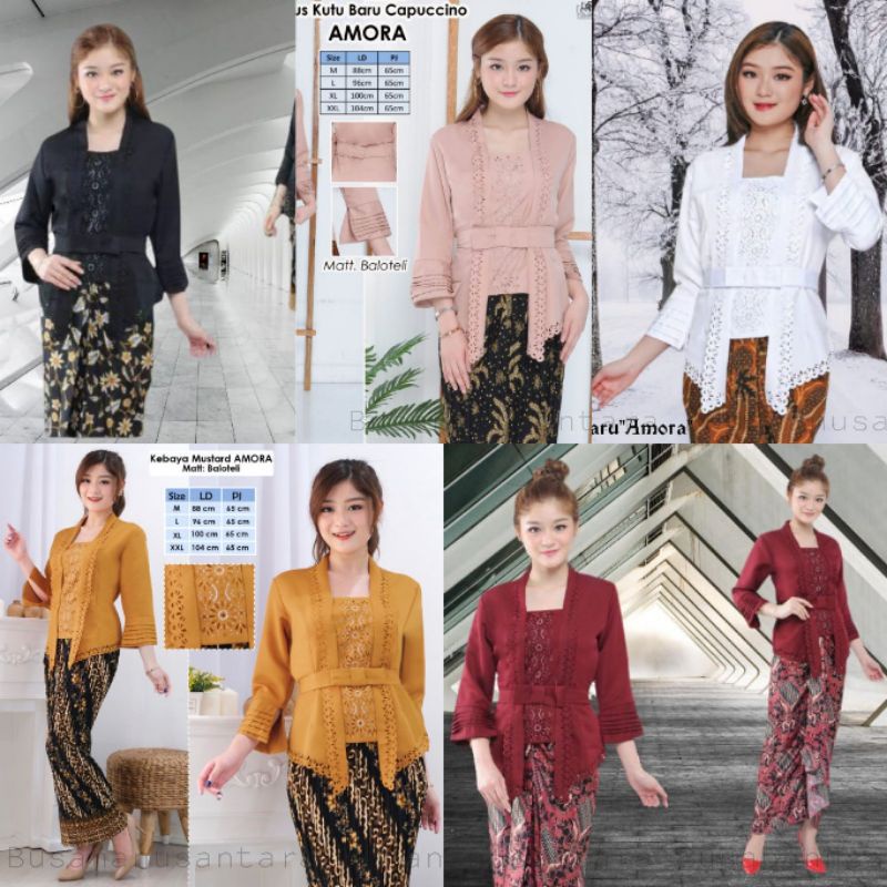 Jual kebaya encim modern laser cut Amora | Shopee Indonesia