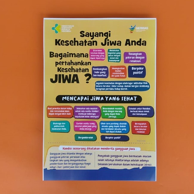 Jual Poster Kesehatan Kesehatan Jiwa Pertahankan Kesehatan Jiwa Sayangi Kesehatan Jiwa