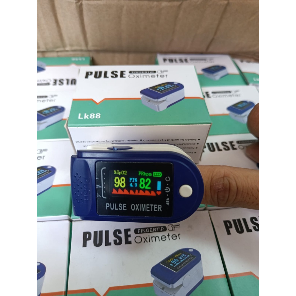 Jual Fingertip Pulse Oximeter Oximetry Sp02 Saturation Monitor LED AB