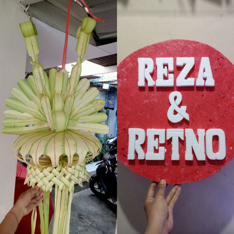 Jual paket janur pernikahan+ nama | Shopee Indonesia