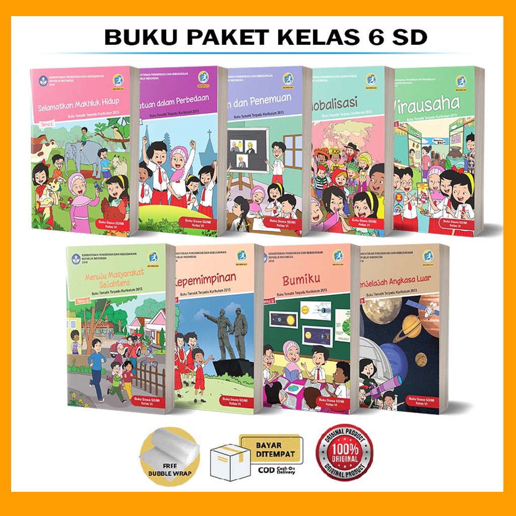 Jual BUKU TEMATIK SD KELAS 6 TEMA 1 2 3 4 5 6 7 8 9 KURIKULUM 2013 ...