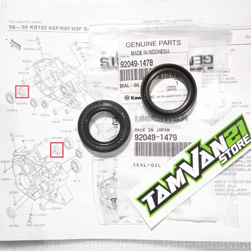 Jual SEPASANG SEAL KRUK AS NINJA RR R SS ORIGINAL Shopee Indonesia