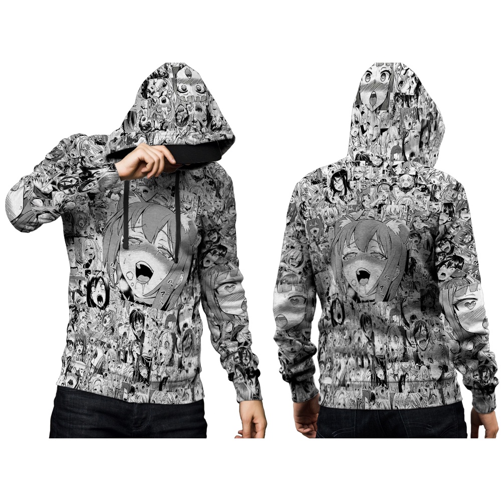 Jual jaket hoodie anime ahegao face e chi H termurah fullprinting hoodie anime jaket anime Shopee Indonesia