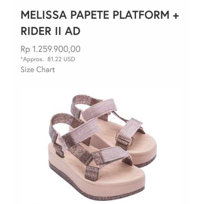 Jual MELISSA PAPETE PLATFORM RIDER II (Original Store) | Shopee Indonesia