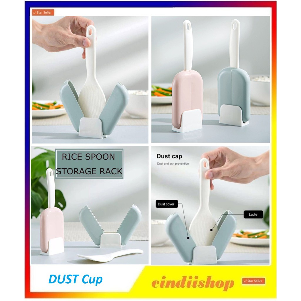 Jual Sendok Nasi DUST CAP rice Dengan Penutup Otomatis Tempat cover ...