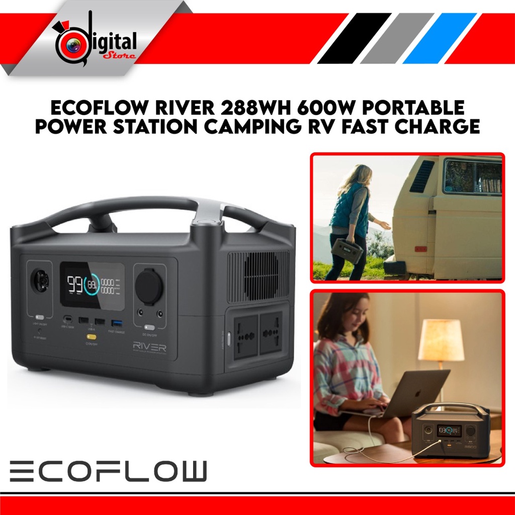 Jual EcoFlow River 288Wh 600W Portable Power Station Camping RV Fast