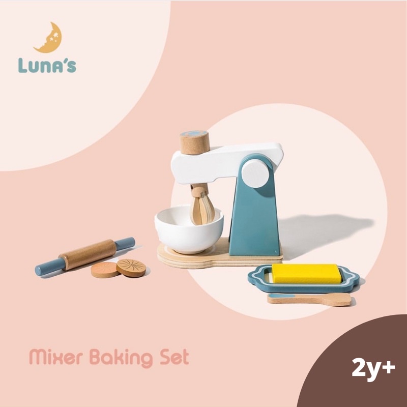 Jual Wooden Toys Mixer Baking Set Pretend Play Mainan Kayu Edukasi