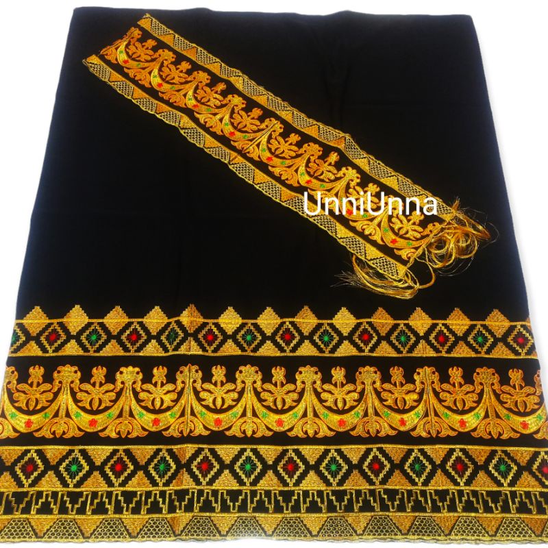 Jual Tapis Bordir Antik Nan Cantik Tingkat Kain Hitam Songket Etnik