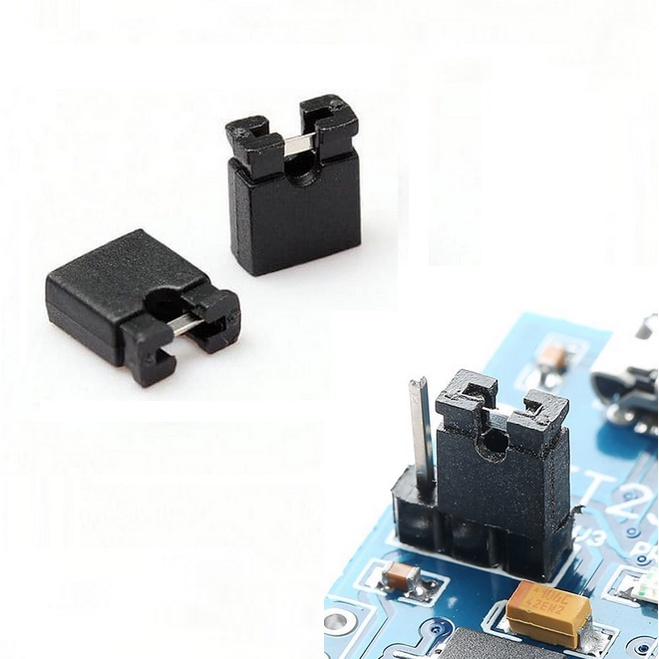 Jual Jumper Cap Tutup 2 Pin Header Short Connector 2.54 mm Open Short ...