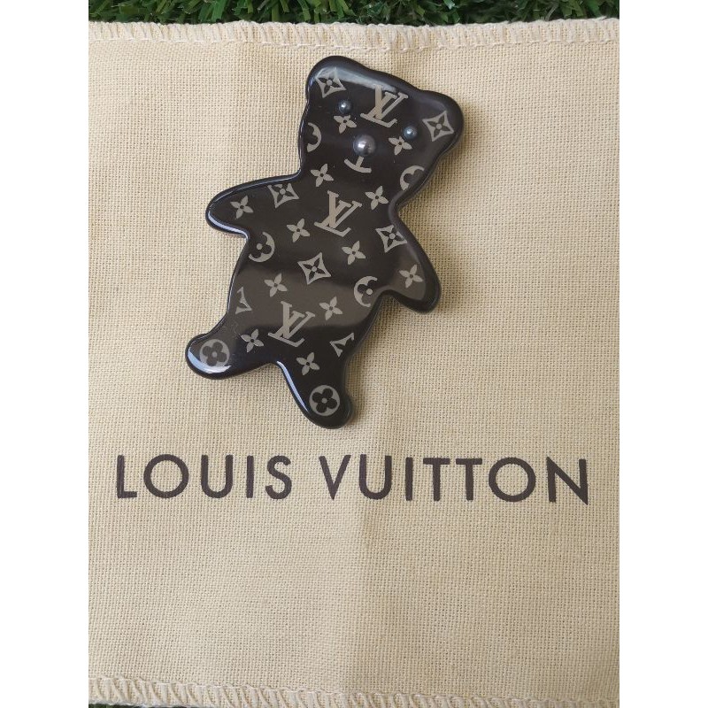 Louis Vuitton Monogram Teddy Bear Pin Brooch